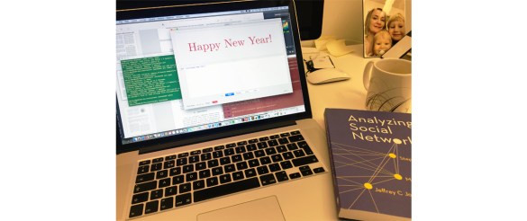 computer with editors open on-screen